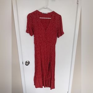 Zara Red & White Polka Dot Dress